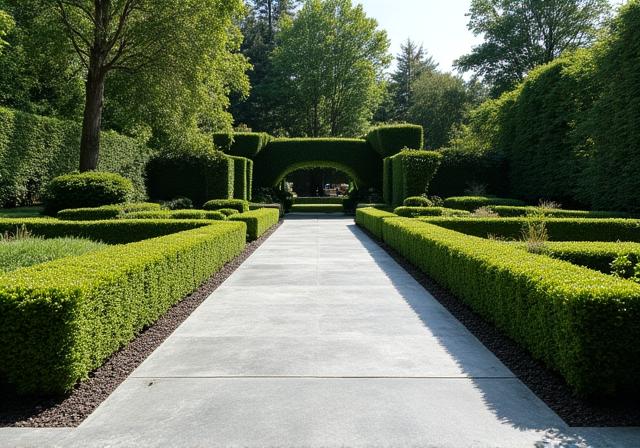 Nowoczesny ogród geometryczny w Wilanowie
